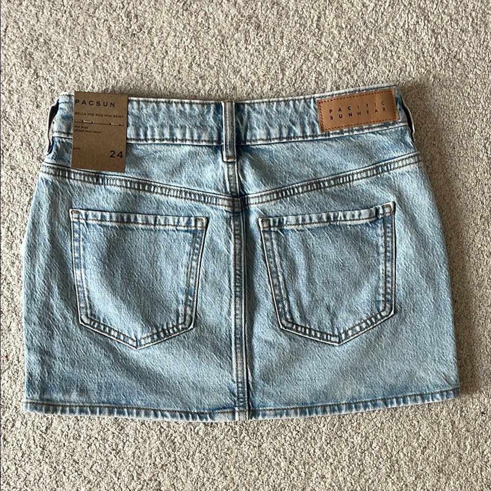 PacSun Classic Blue Denim Mini Skirt